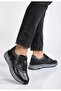 Genuine Leather Orthopedic Men's Casual Shoes Black Thick Sole Bonded - 2
