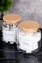 2-Piece Glass Cotton Swab Set with Wooden Lid, Cotton Swab and Cotton Organized Set with Storage Container - 5