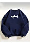 Shark Printed Unisex Oversize Crew Neck Sweatshirt