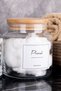 2-Piece Glass Cotton Swab Set with Wooden Lid, Cotton Swab and Cotton Organized Set with Storage Container - 3
