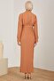 Brown Bloomer Pleated Dress - 23Y9626 - 5