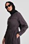 Cross Belted Cotton Dress 24K9903 Anthracite - 3