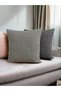 Set of 2 Patterned and Plain Linen Cushion Covers - 5