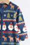 100% Organic Cotton Santa Claus Patterned Christmas Jumpsuit Alyn77759 - 5