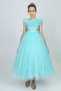 Children's Tulle and Guipure Patterned Evening Dress Graduation Wedding Outfit 11 Years-12 Years-13 Years-14 Years - 2
