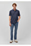 Navy Blue Regular Fit Polo T-shirt - 0612229 -87822