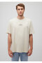 Beige Printed T-shirt - Loose Fit 0612237 -70322 - 3