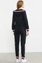 Colorful Piping Detailed Jogger Tracksuit Set - Black - 6