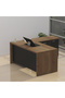 Zelda M225 L-Shape Executive Workstation Desk with Cabinet Ideal for Office - Zabrano
