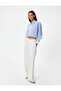 Crop Shirt Poplin Long Sleeve Classic Collar Buttoned Asymmetrical Cut - 2