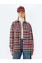 Classic Lapel Long Sleeve Buttoned Plaid Lumberjack Shirt - 3