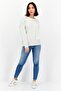 Women Crew Neck Long Sleeve Heather Sweatshirt, Grey - 3