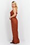 Women Floral Print Sleeveless Jumpsuit, Rust - 2
