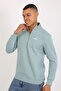 5259-2 Premium Quality Three Thread Half Zip Relax Fit Sweatshirt - 7