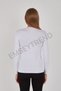 Crew Neck Crew Neck Long Sleeve Black White Stretchy Lycra Combed Cotton Bodysuit - 2