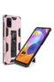 Galaxy A31 Compatible Case with Foldable Stand and Protective Volve Cover - Rose Gold - T14486