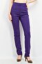Women Regular Fit Plain Trouser Pants, Purple