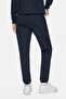 Jules Navy Blue Comfortable Leg Embroidered Fleece-Lined Standard Fit Women's Sweatpants - 4