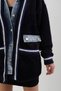 Black Denim Detailed Soft Knitwear Jacket - 8