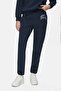 Jules Navy Blue Comfortable Leg Embroidered Fleece-Lined Standard Fit Women's Sweatpants - 2
