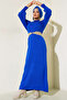 15900 Hijab Knitwear Dress - Cobalt