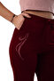 Women's Burgundy High Waist Sweatpants (With Large Size Option) - 3