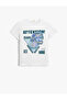 Dinosaur Printed Short Sleeve T-Shirt Cotton Crew Neck