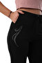 Women's Black High Waist Sweatpants (with Plus Size Option) - 2