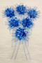 Blue Bundle Ornament, Bride Groom Dowry Wedding Engagement Convoy Bride Car Circumcision Henna Ornament 5 Pieces - 2