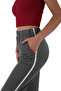 Women's Gray Side Striped Sweatpants - 3