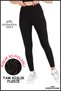 Plus Size Women's Black Lycra Tights Winter Fleece Lined High Waist Shaping Curve B1024 - 6
