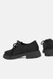 Women's Black Nubuck Genuine Natural Leather Lace-Up Oxford Shoes, Size 36-41 - 3