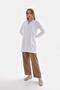 Shirt Collar Medium Size Custom Cut White Coat Women Doctor Teacher Nurse Student Lab Coat - 3