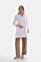 Shirt Collar Medium Size Custom Cut White Coat Women Doctor Teacher Nurse Student Lab Coat - 2