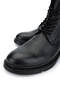 Men's Genuine Leather Black Casual Boots - 3