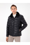 Navy Blue Faux Leather Coat 50300555-200 - 3