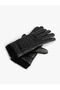 Faux Leather Gloves Quilted Snap Button - 2