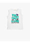 Slogan Skull Printed Undershirt Crew Neck Cotton