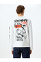 Crew Neck Long Sleeve Cotton Blend Licensed Snoopy Sweatshirt - 4