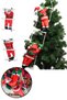 Set of 2 Ladder Climbing Santa Claus Christmas Ornament Christmas Tree Decor New Year Home Door Wall Decoration
