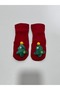 Christmas Themed Pompom Detailed Baby Towel Socks Size S (Model 2) - 2