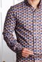 Interview Wraps Goias 100% Cotton Plaid Pattern Slim Fit Brown Shirt - 5