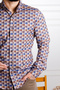 Interview Wraps Goias 100% Cotton Plaid Pattern Slim Fit Brown Shirt - 3
