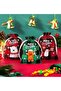 New Year's Christmas Themed Colorful 3-Piece Jute Straw Sack
