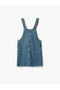Cotton Salopet Dress with Metal Buckle and Adjustable Strap - 2