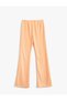 Flared Leg Leggings Pants with Elastic Waist Ribbed - 2