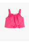 Crop Blouse with Straps and Bow Detail, Cotton