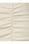 Midi Skirt Draped Slit Detailed High Waist - 6