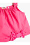 Crop Blouse with Straps and Bow Detail, Cotton - 3