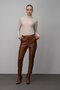 Skin Look Skinny Fit Trousers with Stitching Detail Taba 7562 - 5